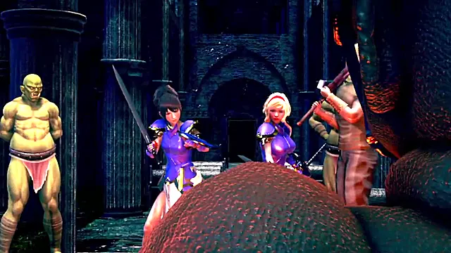 female knight lose to monster ork - episode.20