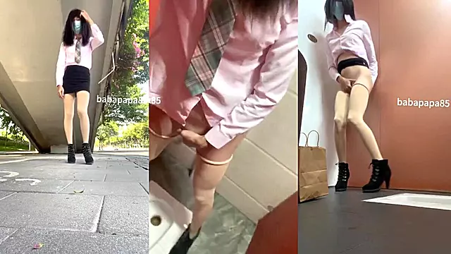Asien Heels, Asian Strumpfhose, Asien Slut, Crossdresser Abspritzen, Strumpfhose Abspritzen