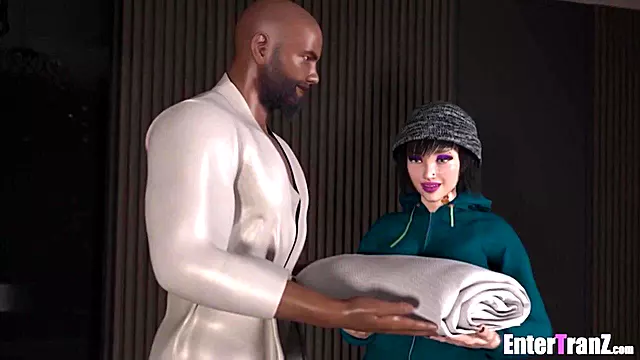 DILF Futa takes her big ass and gets destroyed by a hungry hung Hentai cartoon