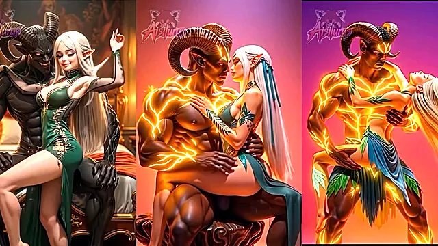 She rides a thick cock. - hentai fantasy