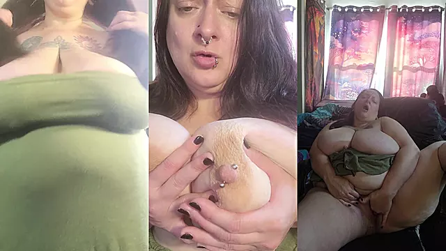 BBW Mommy Domme encourages you to suck her Massive tits