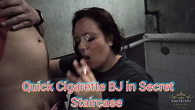Quick Cigarette BJ in Secret Staircase - SGL180