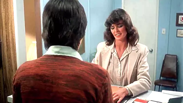 Retro brunette gets seduced by lesbian girlfriend before having classic threesome