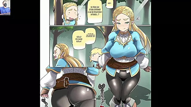 Link can't get enough of Zelda's huge booty in this wild adventure