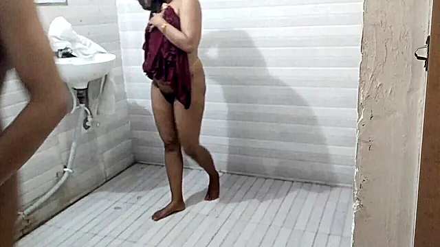 Young Bhabi Was Taking Bath When Suddenly the Brother-in-law Secretly Left Her in the Bathroom.
