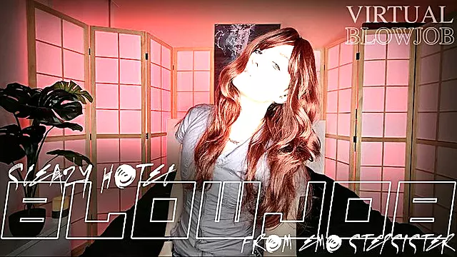 Sleazy Hotel Blowjob from Emo Stepsister