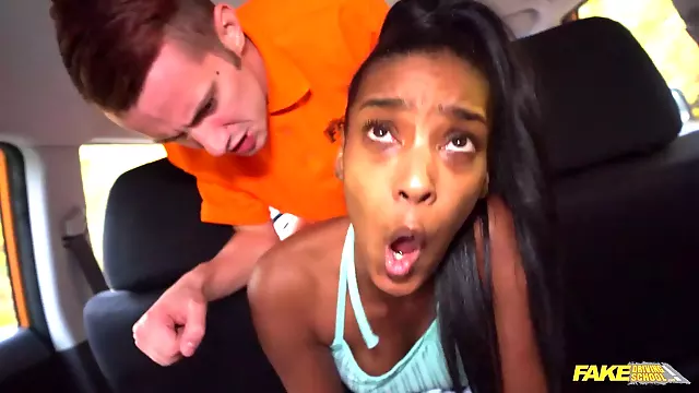 Ebony Learner Gets Stuck In The Seat 1 - Sam Bourne