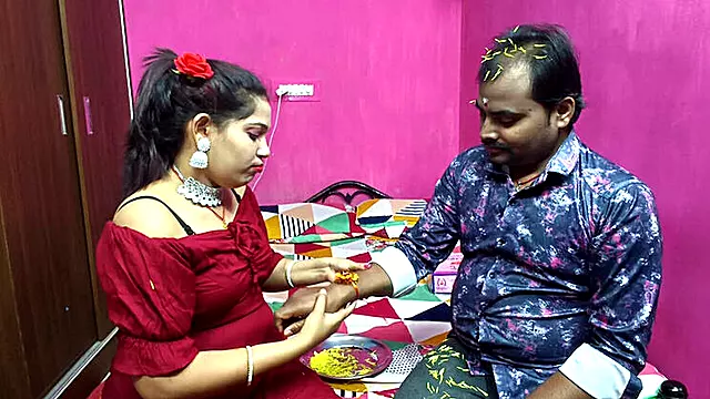 Indian Step Brother Fucks Step Sister on Rakhi Day - Sona Bhabhi Hardcore Sex