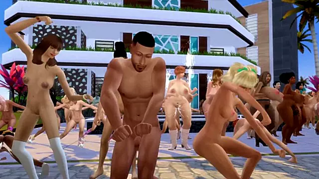 Rollenspiele, Dicke Titten Gangbang, Schwarz, Schwarze Abspritzen, Ebenholz Gangbang, Zeichentrick Abspritzen
