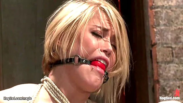 Gagged And Tied Blonde Is Whipped