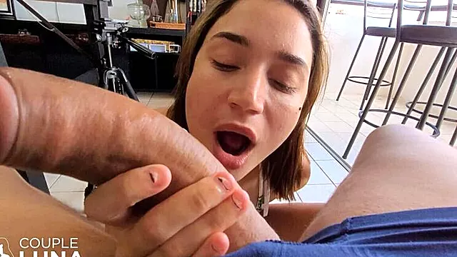 Smiling Teen Brunette Takes Big Dick Anal - Doggy Style Fuck in HD