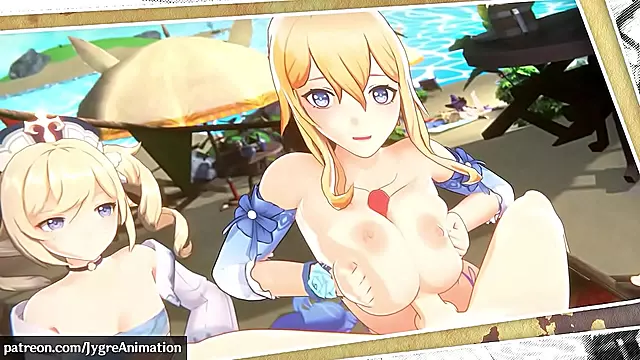 Genshin Impact Anime Babe Rides Dick for Juicy 3D Creampie Finish