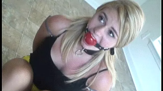 iPhone Format Click for gif 18 Year Old Hogtied with Handcuffs Ball Gagged and Drooling iPhone Format