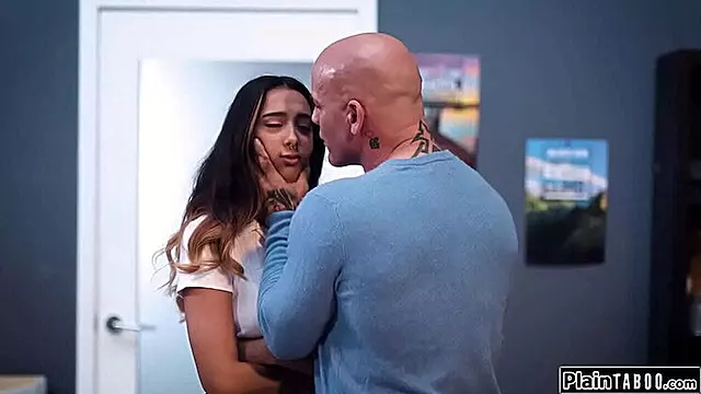 Stepdad fucks his naughty stepdaughter Kiarra Kai rough