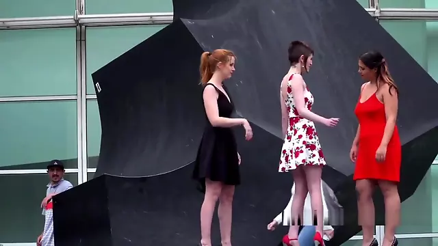 Shaved Head Slave Disgraced In Public
