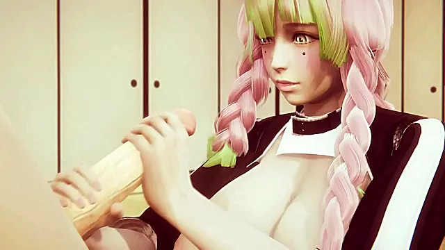 Mitsuri Kanroji from Demon Slayer Big-Titted Teen Takes Hard 3D Anime Sex