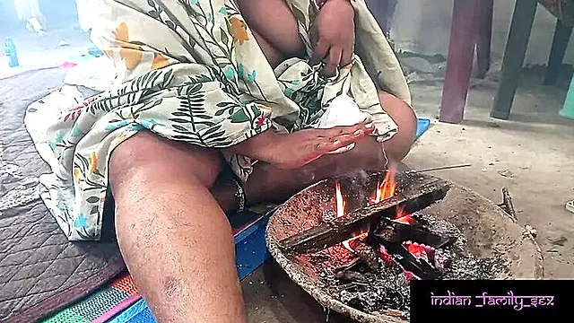 Indian Stepmom Fucks Step Son To Warm Up In Cold Weather - Homemade Taboo Sex