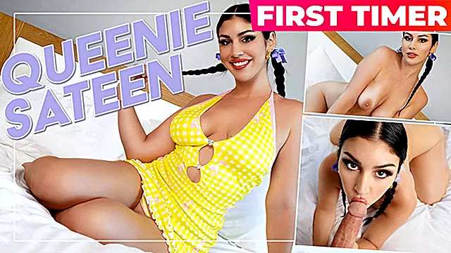 Latina Queenie Sateen Flaunts Big Naturals and Takes Hard Pussy Pounding