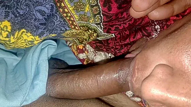 Indian couple have an orgy on their first night closeup