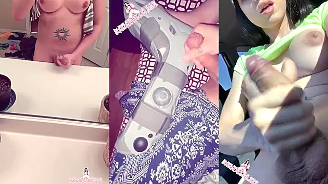 TGirl Triple Load Cum Compilation raw messy big dick cumshots