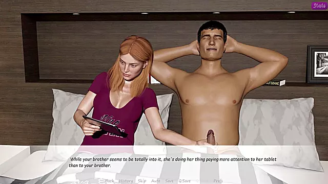 My stepbrother's wife Jennifer gives a thrilling handjob to her brother-in-law
