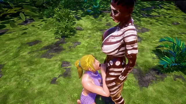 Futa Tribesluts wrecks blonde foreigner's tight jungle ass in 3D hentai