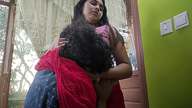 Valentine S Day In Vaishnavy Half Saree Hot Navel Lick Romance With Sharun Raj, Mallu Couple Hot Half Saree Removal Romance With Navel Lick Love
