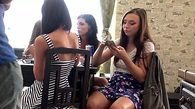 4 Sexy Girls Flashing No Panties Upskirt & Wedgie Fun