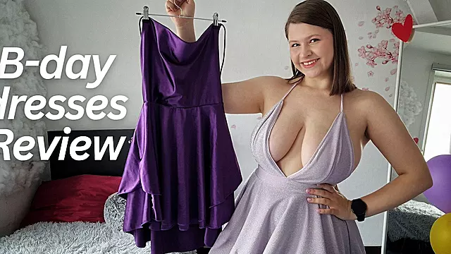 Birthday Striptease - I Change Between My 2024 & 2025 Dresses No Censor