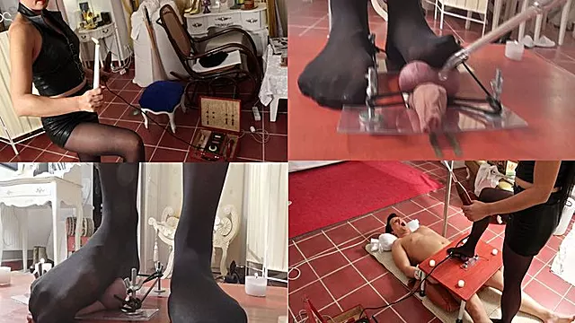 Pik, Femdom Dominans, Strømper Dominering, Femdom Kvindelig, Spiller Pik I Strømper, Strømper