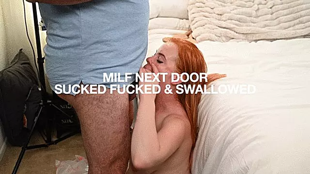 Draussen, Blowjob Cum In Mund, Reife Frauen Blasen, Sie Holt Sein Sperma, Blowjob Mit Sperma Schlucken
