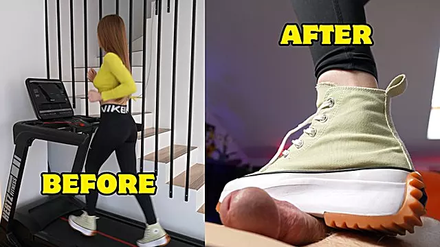 Sweaty Feet in Converse After Treadmill + Sneaker ShoeJob [HD]