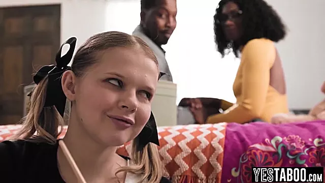 Coco Lovelock, Isiah Maxwell And Ana Foxxx In Tiny Teen 18+ Stepdaughter Seduces Masturbating Stepdaddy & Rides