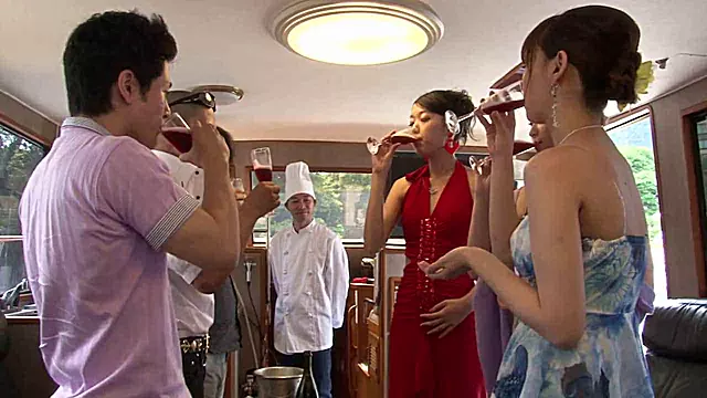 Young Japanese Women in Private Sex Party with Business Owners on a Boat_ Crazy Japanese Amateur Sex