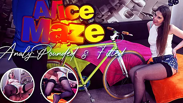 Slim Brunette Alice Maze Gets Fisted and Ass Pumped