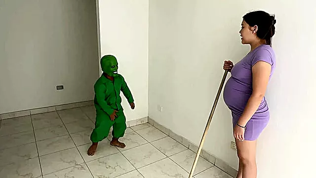 Horny Monster Fucks Pregnant Latina Hard - Anal & Blowjob with Julianaburning