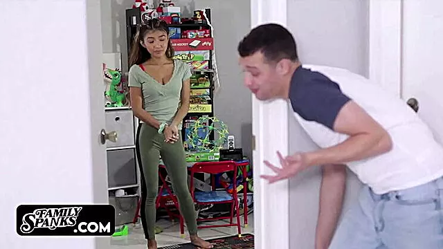 Tiny Asian Stepsister Clara Trinity Fucks Hard for Viral Fame - Small Tits, Skinny & Naked