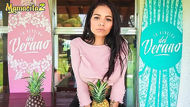 Hot Latina Teen Mila Garcia Struggles with Logan Salamanca's Big Cock - Blowjob & Hardcore POV