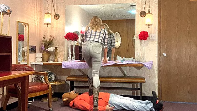 Goddess Caroline Trys on New Cowboy Boots