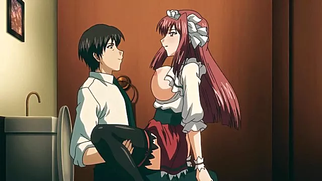 Skillful fancy woman at hentai sex