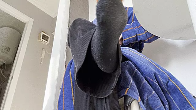 Sweaty socked feet!