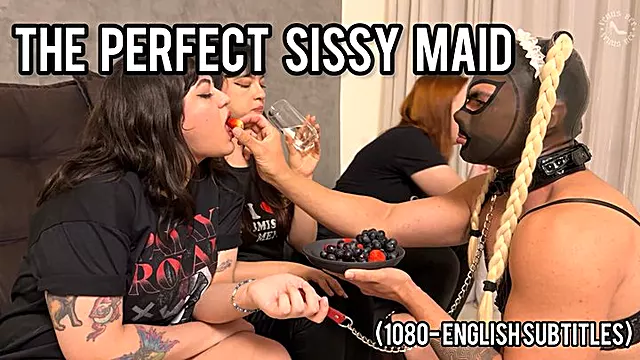 Three Goddesses Turn Slave Into Sissy Maid And Feed Him Crushed Fruits- 1080p