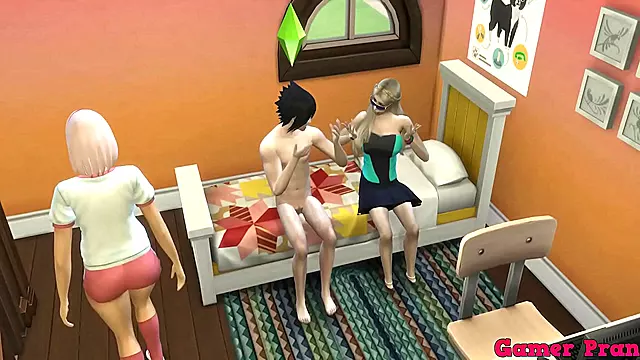 Sakura Catches Sasuke Fucking Her Friend Hard With Anal & Blowjob Action