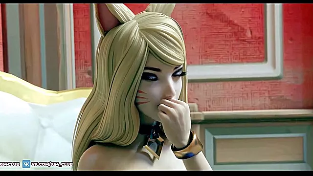 League of Legends casting call with animated Ahri and Akali getting naughty