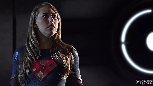 Gorgeous supergirl gets fucked hard through the hole in her costume
