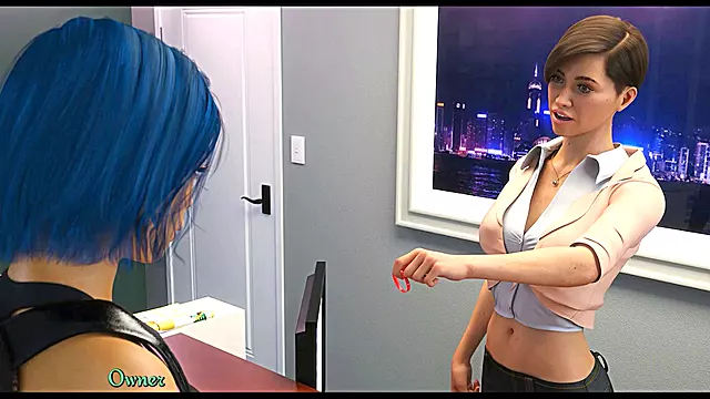 Glasses on while enjoying some wild hentai anime action
