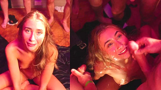 Lilly Phillips enchants with daring, wild bukkake passionate heat.