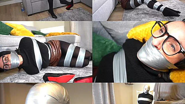 Gefesselt Gagged, Klebeband Gefesselt, Gefesselt Und Geknebelt, Klebeband Knebel, Klebebang Gefesselt