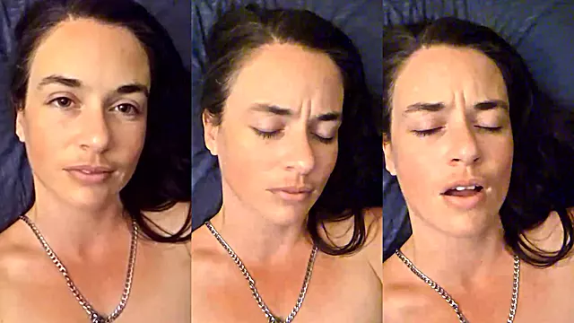 Creature silently orgasms on a video call with her Creator