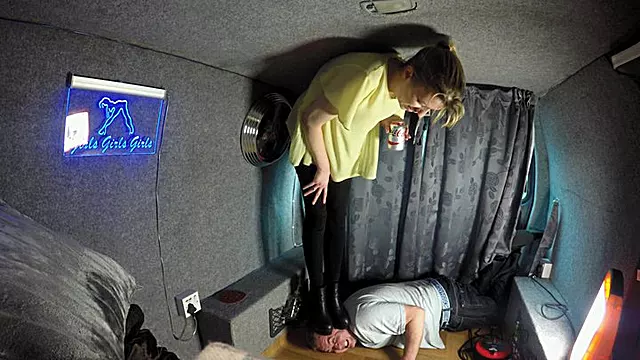 Head Crushing Boots Inside The Camper Van